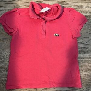 Lacoste Kids Pink Polo Shirt
